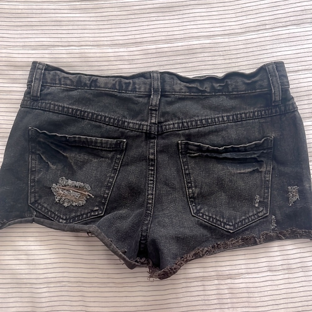 Free People Black Jean Shorts - Picture 2 of 2